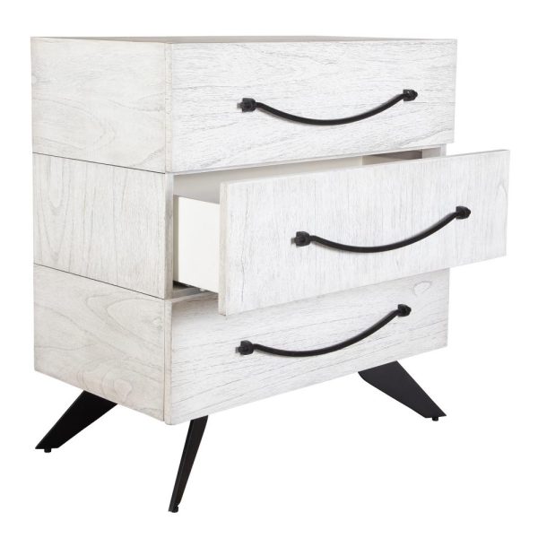 Uttermost Vivi 3 Drawer White Chest Hot on Sale - Image 5