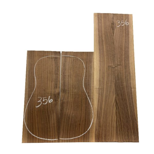 Black Walnut Dreadnought Guitar Back and Side Set #356 For Cheap