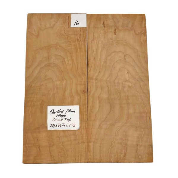Quilted Flame Maple Bookmatched Guitar Carved Tops 20  x 8-1 4  x 1-1 8  #16 Hot on Sale