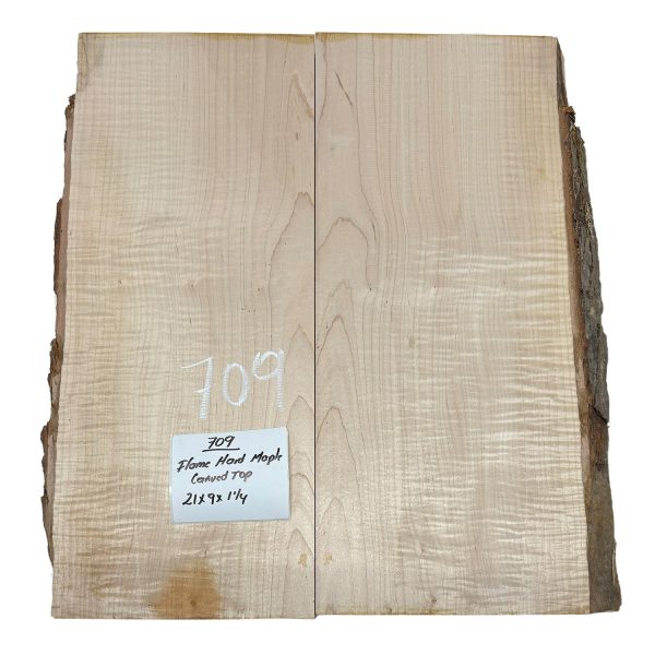 Flame Hard Maple Guitar Carved Top 21  x 9  x 1-1 4  #709 Online Hot Sale