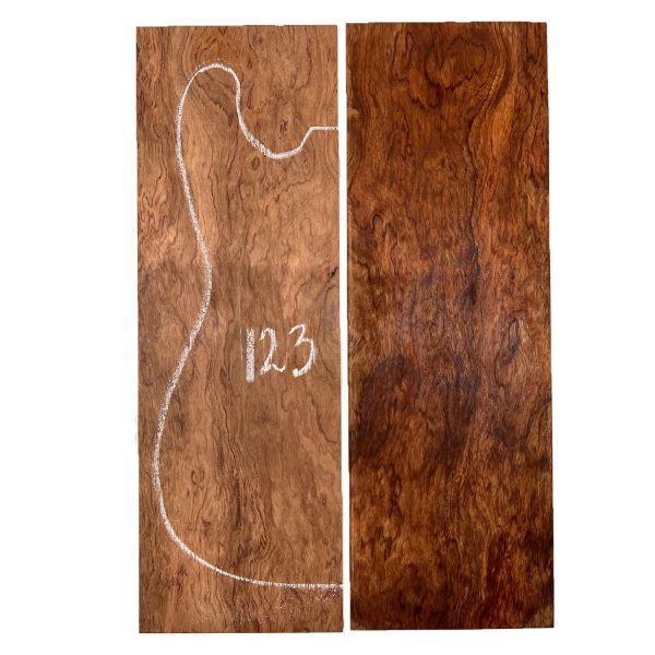 Figured Curly Bubinga Bookmatched Guitar Drop Tops 21  x 7  x 1 4  #123 Discount - Image 4