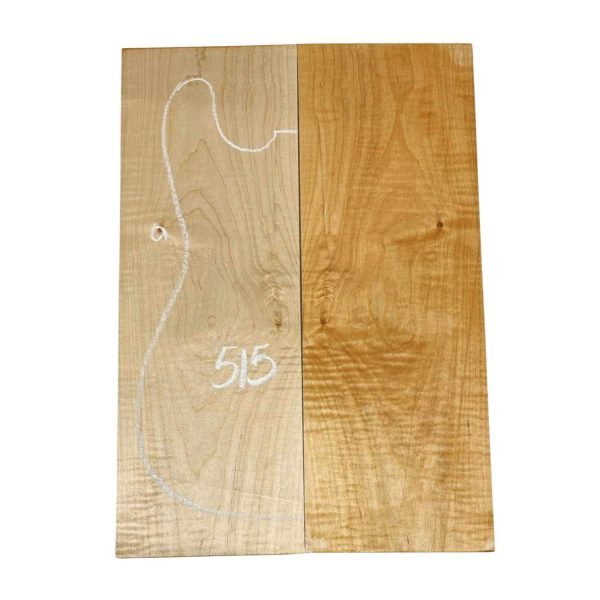 Flame Hard Maple Bookmatched Guitar Drop Tops - 21  x 7-1 4  x 3 8  #515 Discount - Image 3