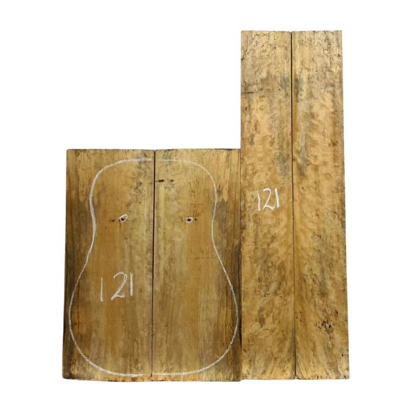 Flame Tamarind Dreadnought Guitar Back and Side Set #121 Cheap