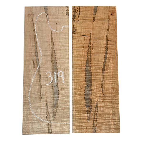 Flame Ambrosia Maple Bookmatched Guitar Drop Top 21  x 7-3 8  x 1 4  #319 For Discount - Image 4