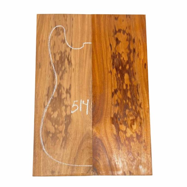 Curly Flame Hawaiian Koa Bookmatched Guitar Drop Tops 21  x 7-1 4  x 1 4  #514 For Cheap - Image 3