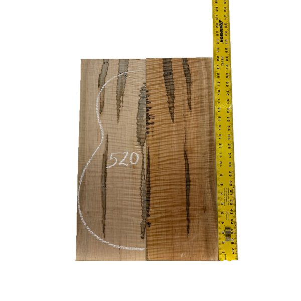 Flame Ambrosia Maple Classical Guitar Back and Side Set #520 on Sale - Image 3