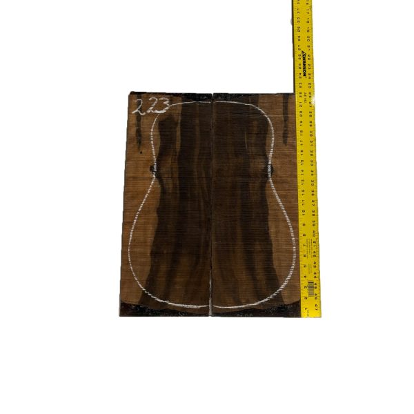 Macassar Ebony Dreadnought Guitar Back & Side Sets #223 Online Hot Sale - Image 3