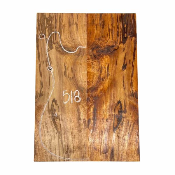Curly Flame Hawaiian Koa Bookmatched Guitar Drop Tops 21  x 7-1 4  x 1 4  #518 Discount - Image 3