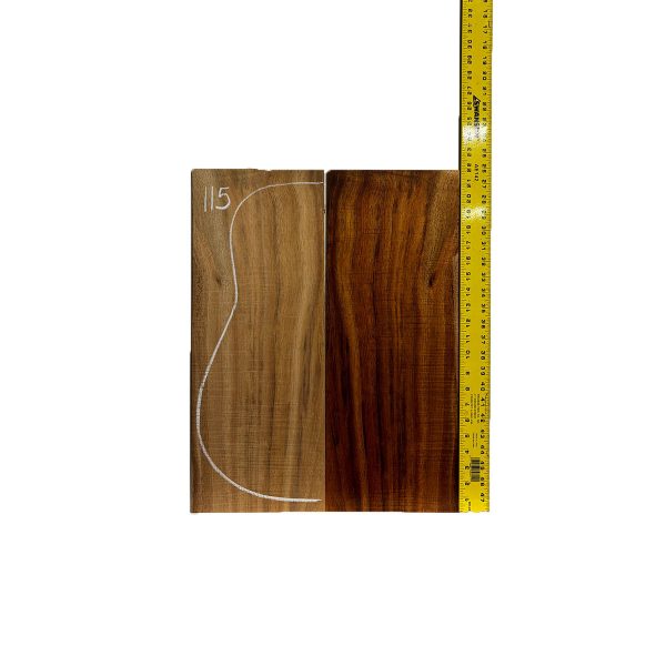 Flame Hawaiian Koa Dreadnought AAA Grade Guitar Back & Side Set #115 Online - Image 3