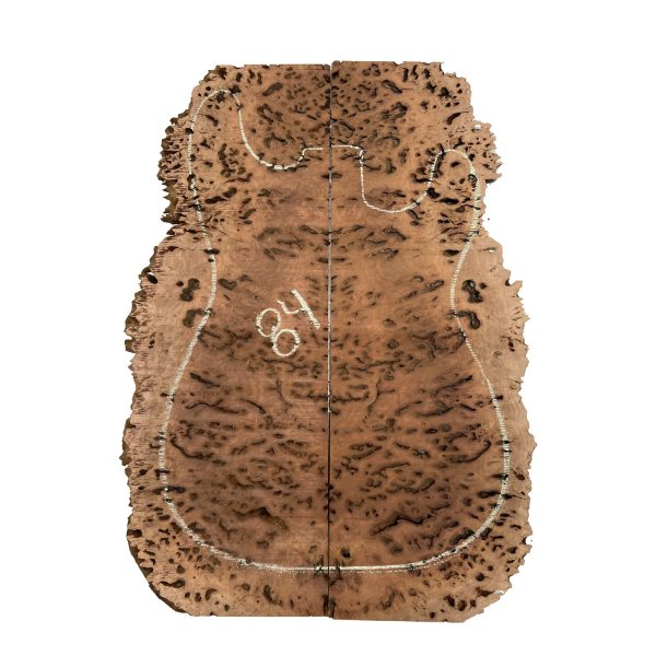 Australian Red Gum Burl Acoustic  Electric Guitar Wood Drop Top Set | 21  x 14  x 3 8   #84 Discount - Image 4