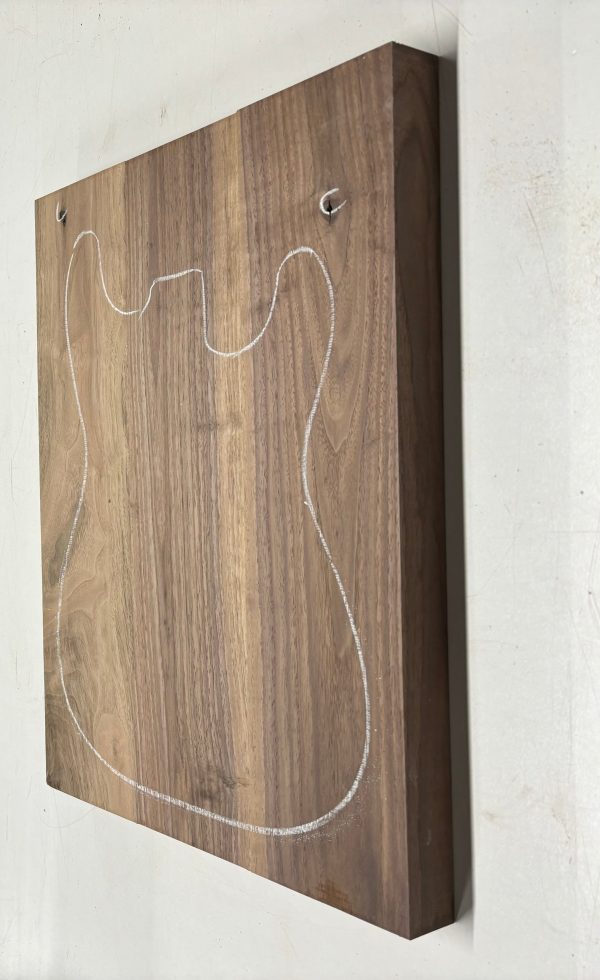 Black Walnut Guitar Body Blank - 21  x 14-1 2  x 1-3 4 , 14 Lbs (3 Pcs Glued) #715 For Discount - Image 4