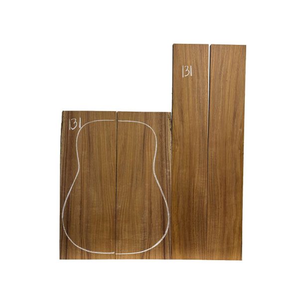 Flame Hawaiian Koa Dreadnought AAA Grade Guitar Back & Side Set #131 Sale