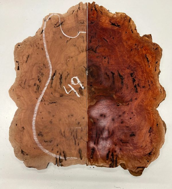 Australian Red Gum Burl Book Matched Guitar Drop Tops | 21  x 14  x 3 8  #49 Fashion