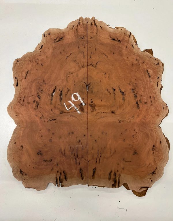 Australian Red Gum Burl Book Matched Guitar Drop Tops | 21  x 14  x 3 8  #49 Fashion - Image 3