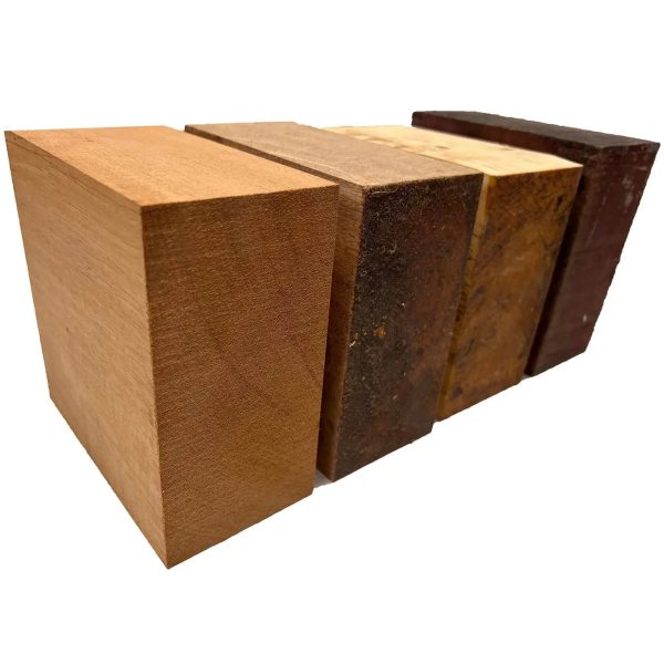 Pack Of 4, Bowl Blanks 6  x 6  x 3  | (Tamarind, Mango, Mahogany, Purpleheart) Sale - Image 4